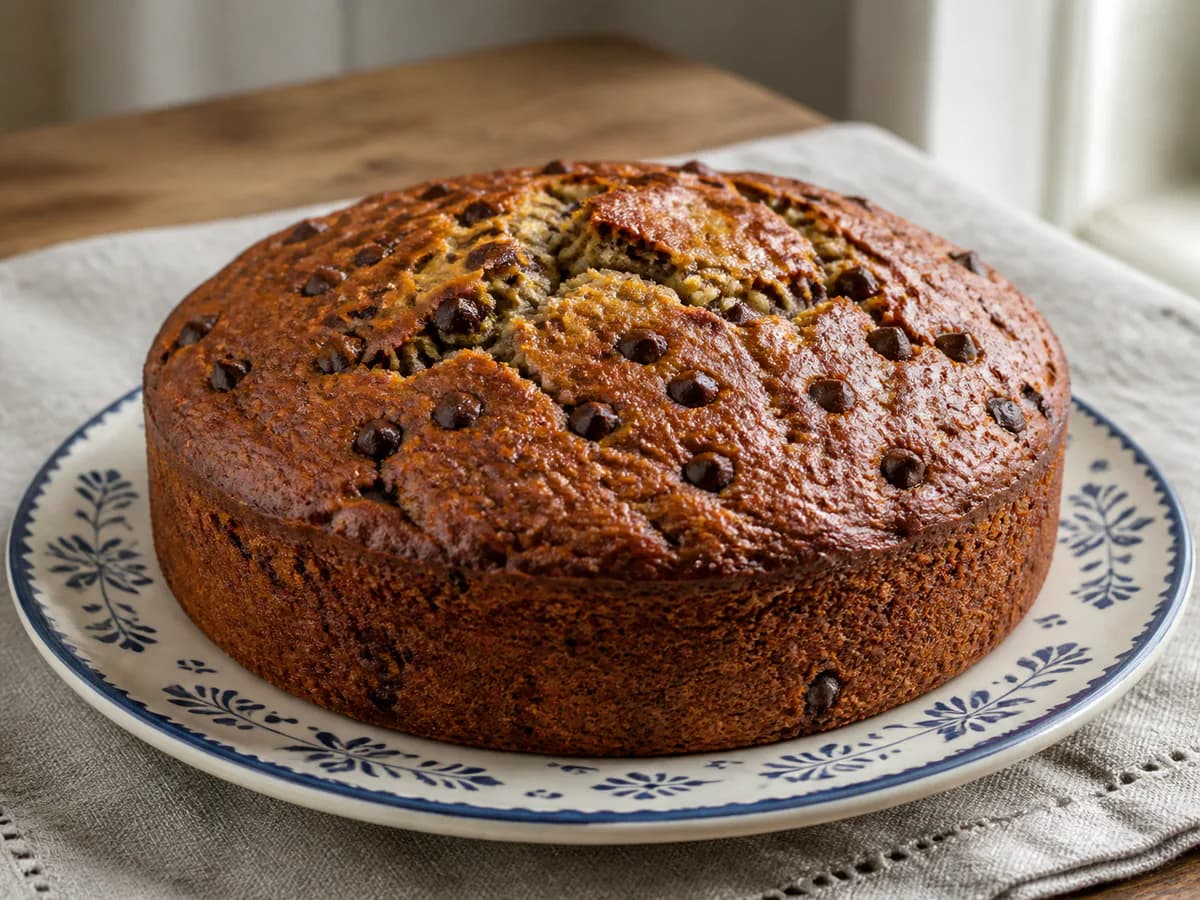 Bolo de Banana com Chocolate