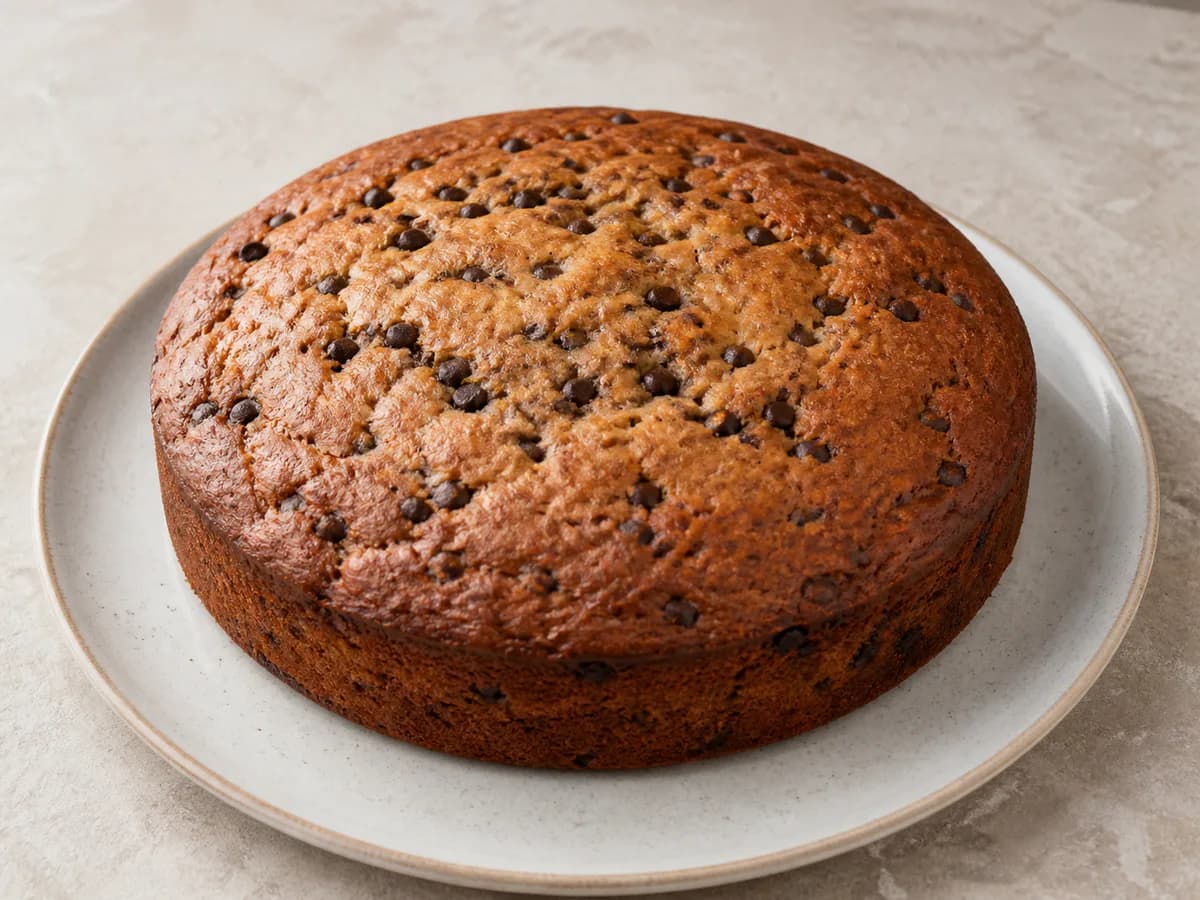 Bolo de Banana com Pepitas de Chocolate
