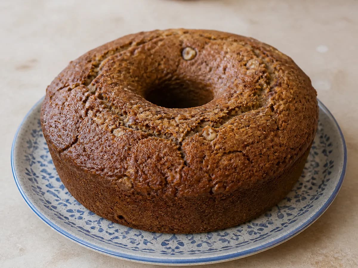 Bolo de Banana e Noz