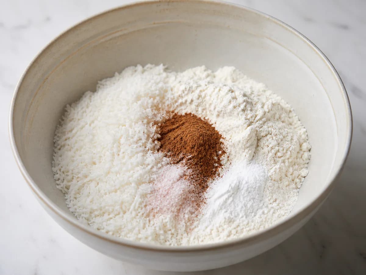 Preparação de Bolo de Batata Doce e Coco durante a confeção