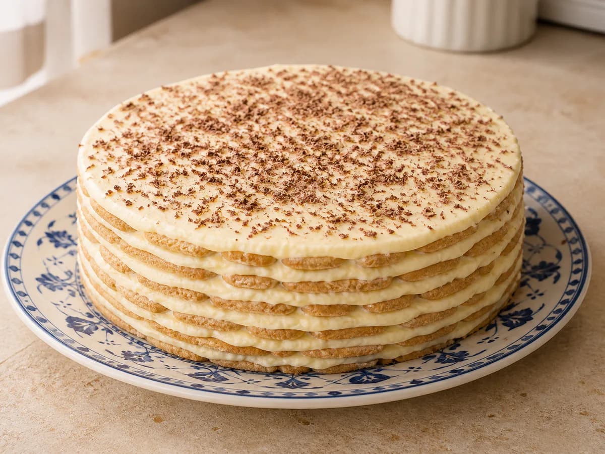 Bolo de Bolacha com Café