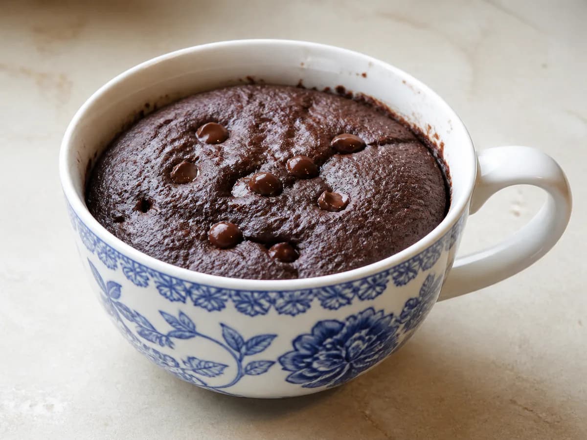 Bolo de Caneca de Laranja e Chocolate