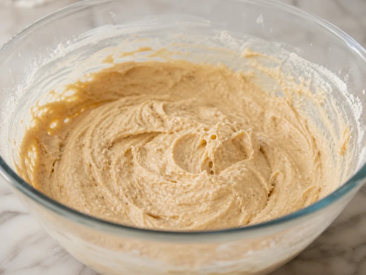 Preparação de Bolo de Canela Cremoso durante a confeção