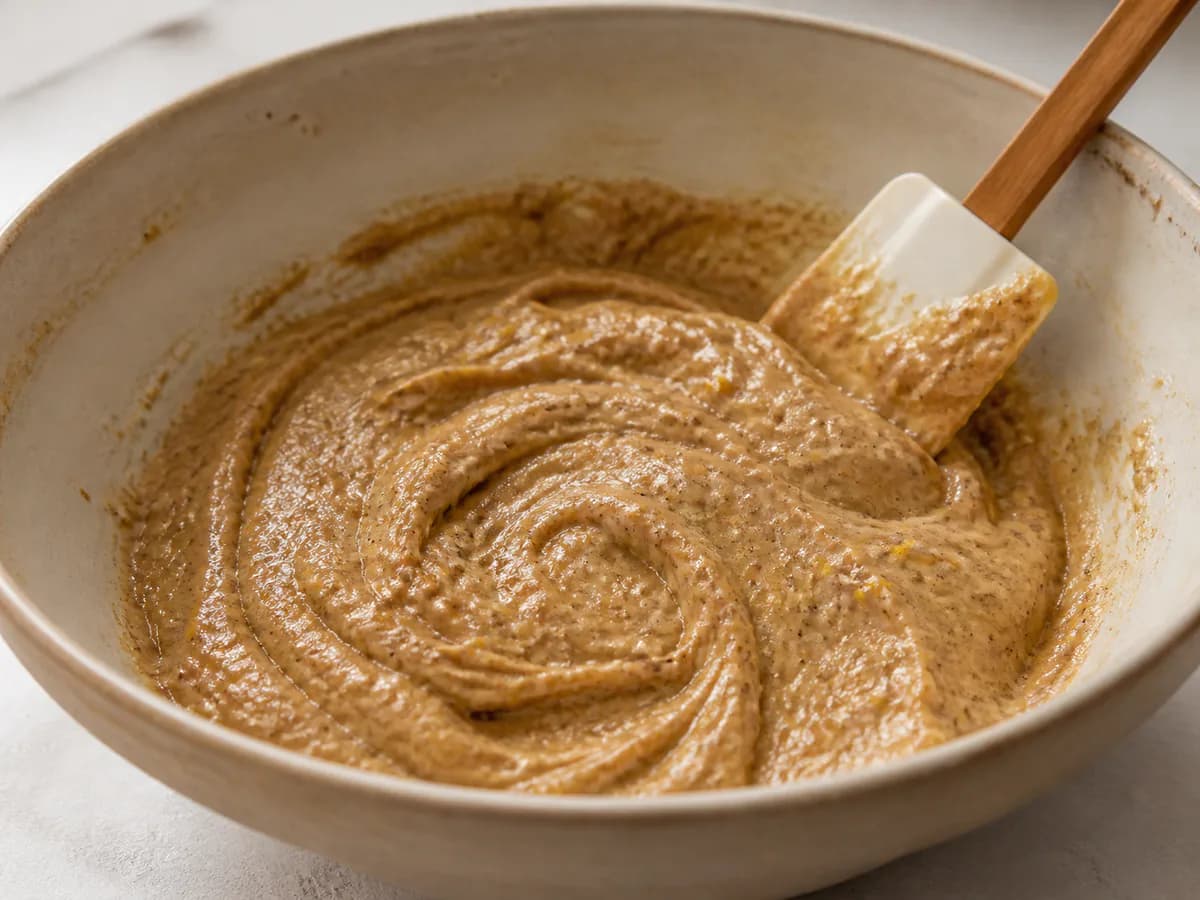 Preparação de Bolo de Castanhas durante a confeção