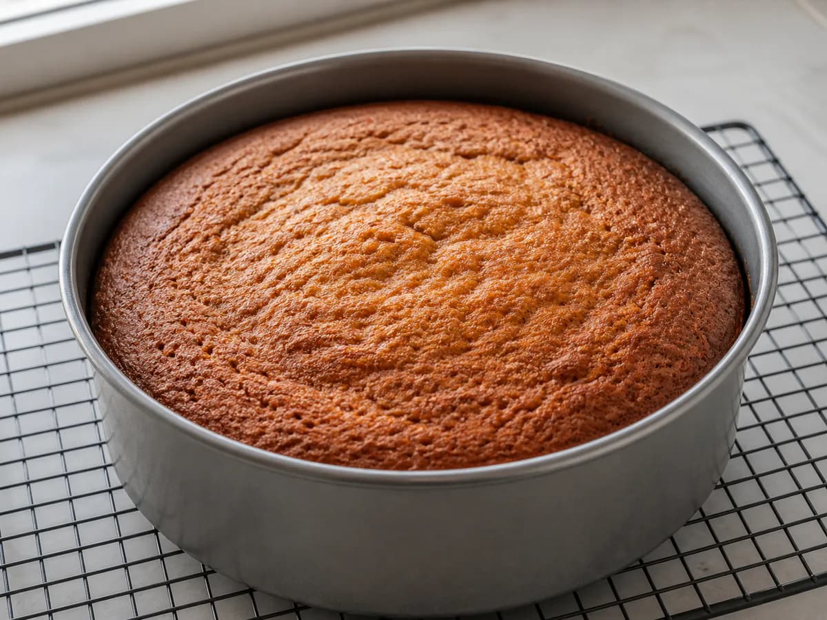Preparação de Bolo de Cenoura com Creme de Queijo durante a confeção