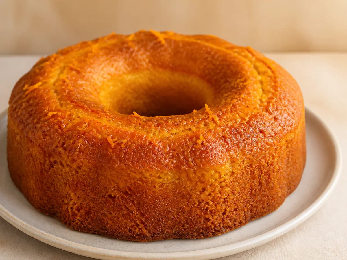 Bolo de Cenoura e Laranja Húmido e Fofo