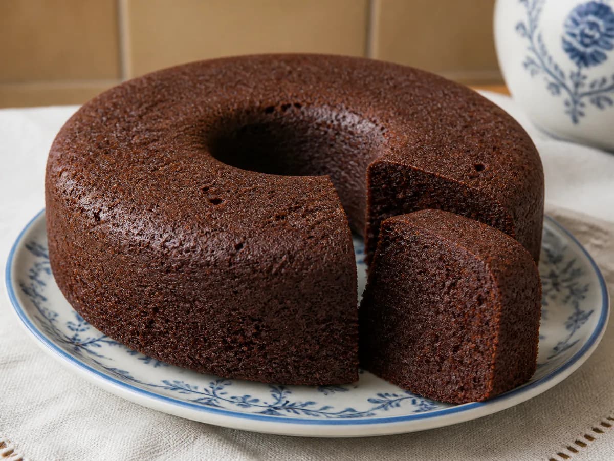 Bolo de Chocolate com Água a Ferver