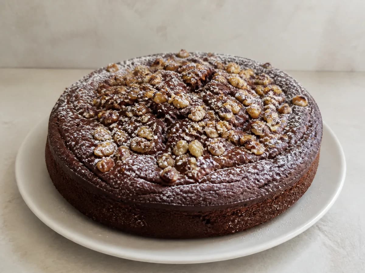 Bolo de Chocolate e Compota de Castanhas
