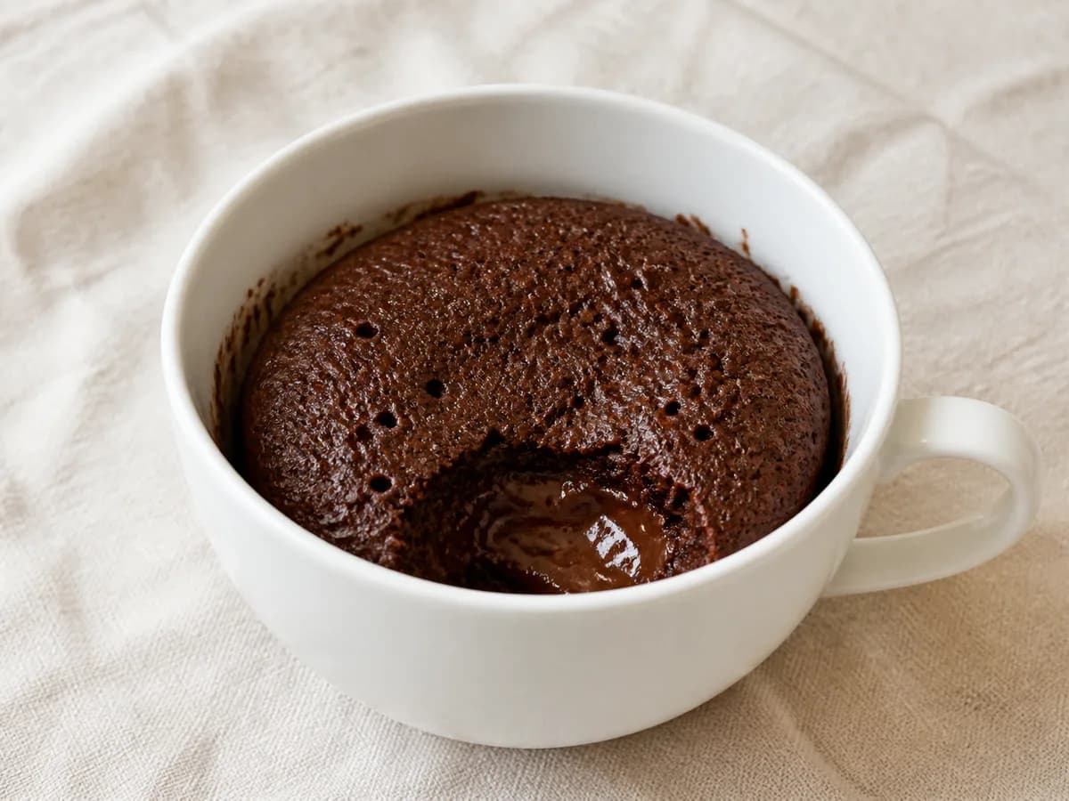 Bolo de Chocolate e Nutella na Chávena