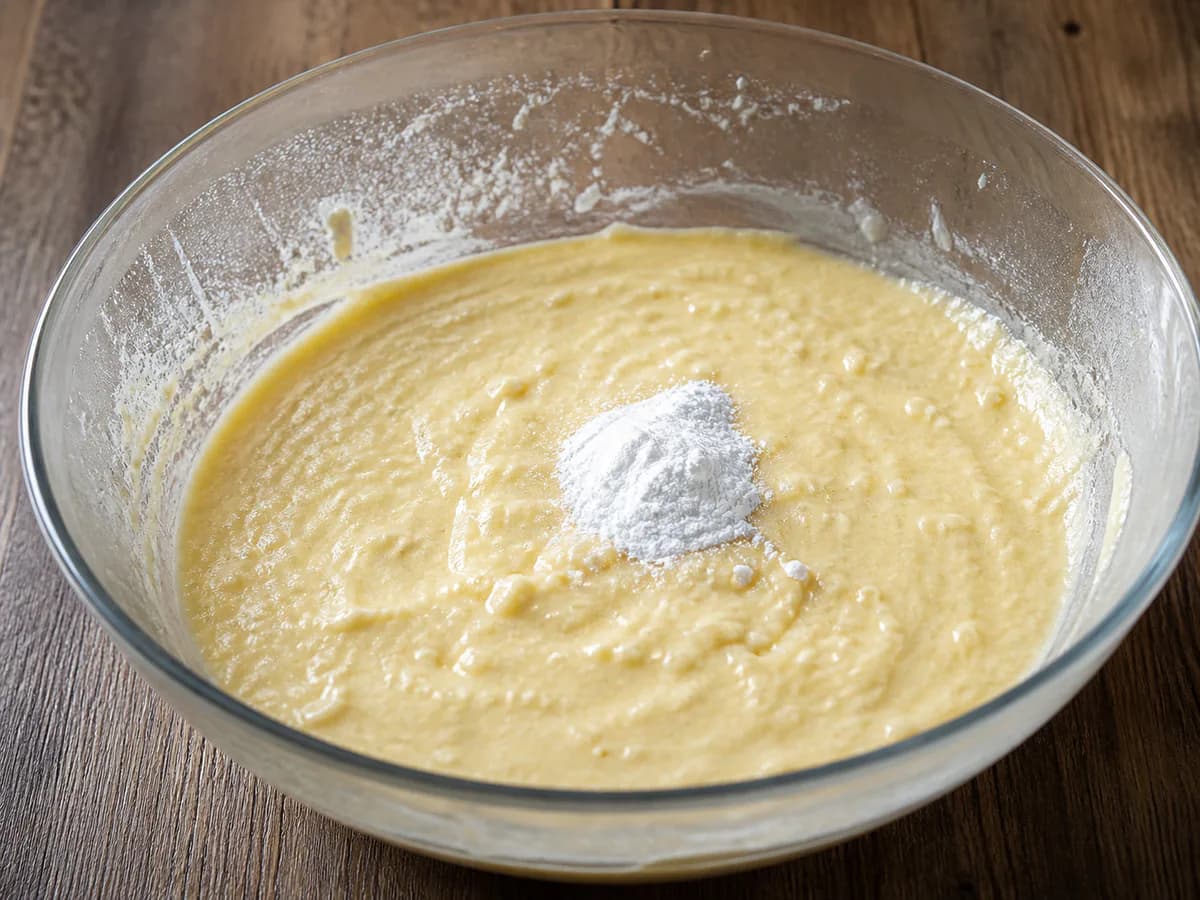 Preparação de Bolo de Coco Fofinho durante a confeção