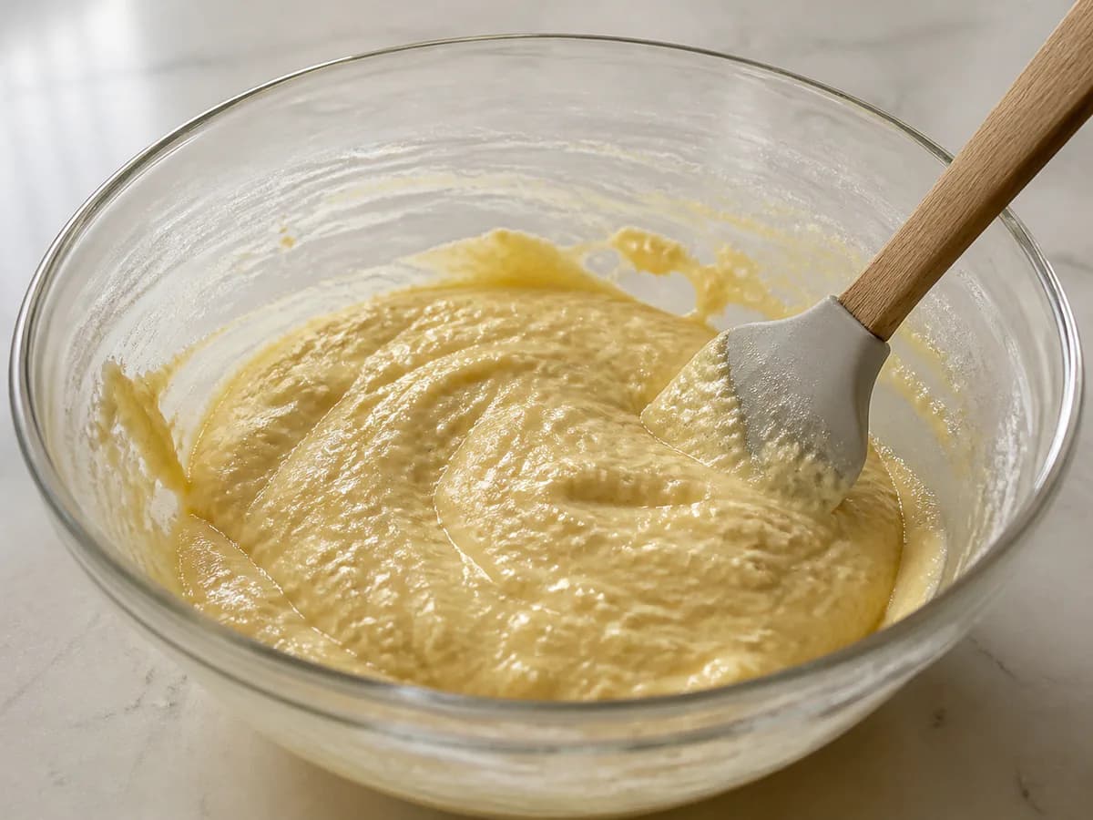 Preparação de Bolo de Curgete, Amêndoa e Coco durante a confeção
