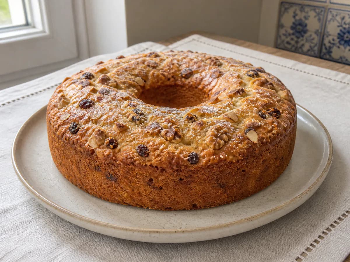 Bolo de Frutos Secos, Iogurte e Limão