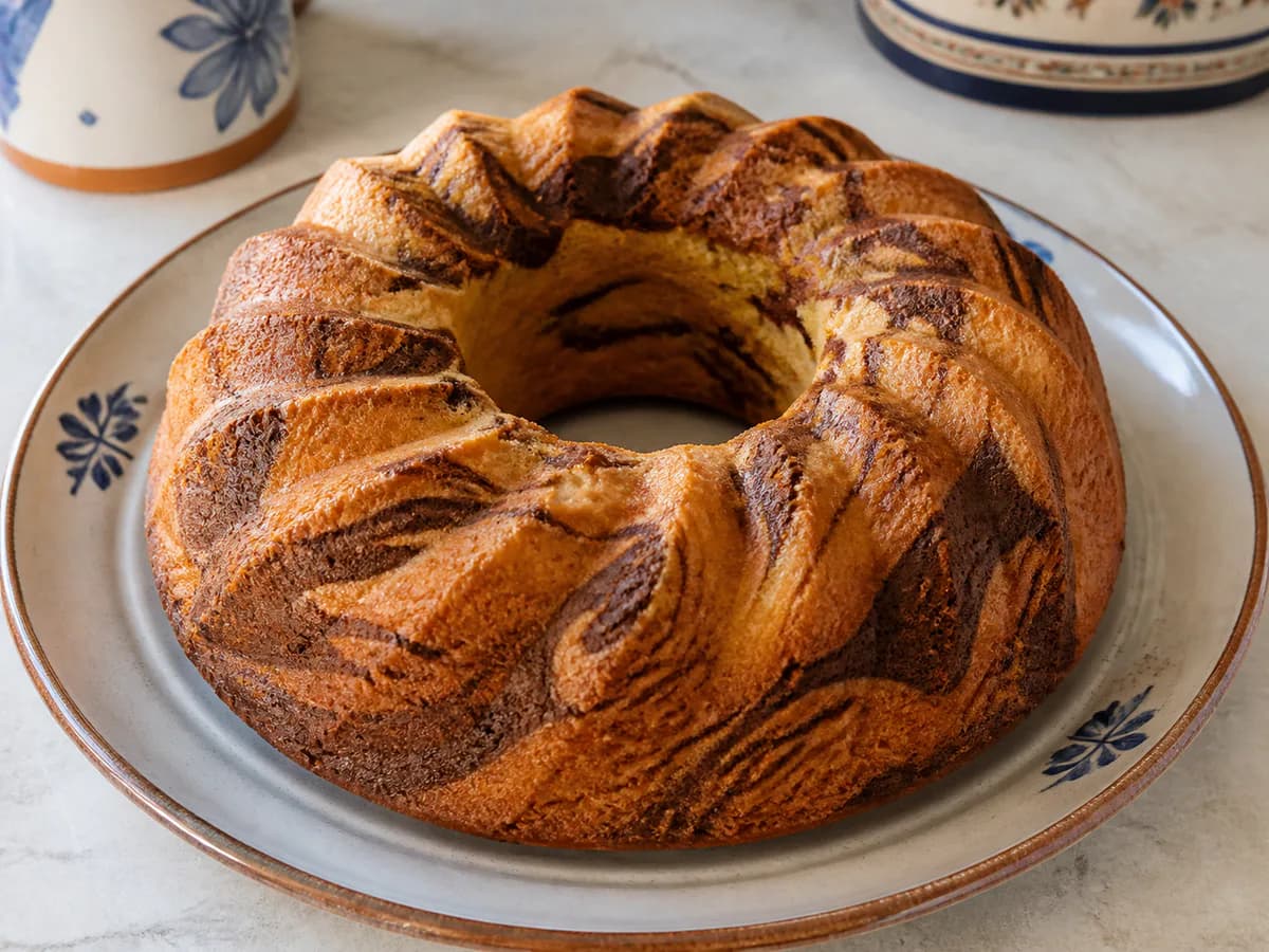 Bolo de Iogurte Marmoreado