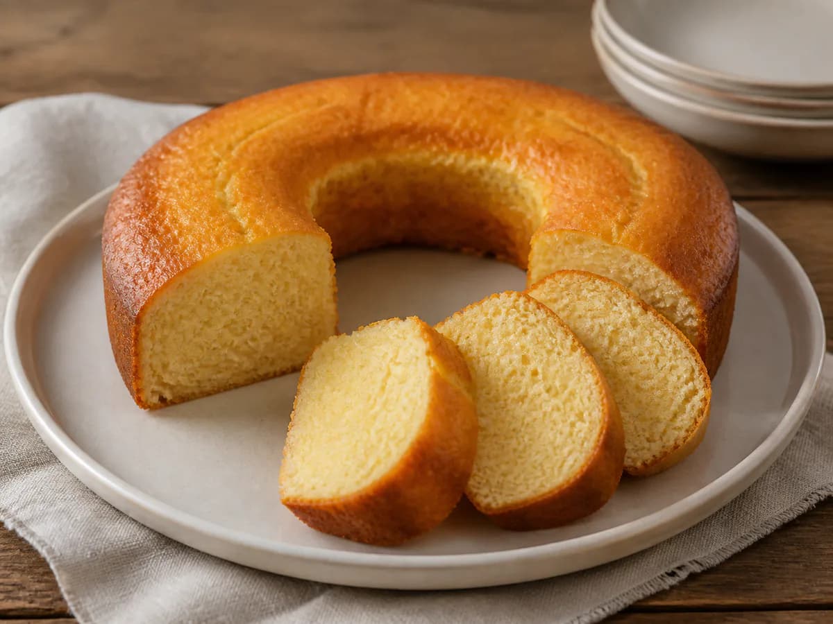 Pormenor de uma porção de Bolo de Iogurte XL