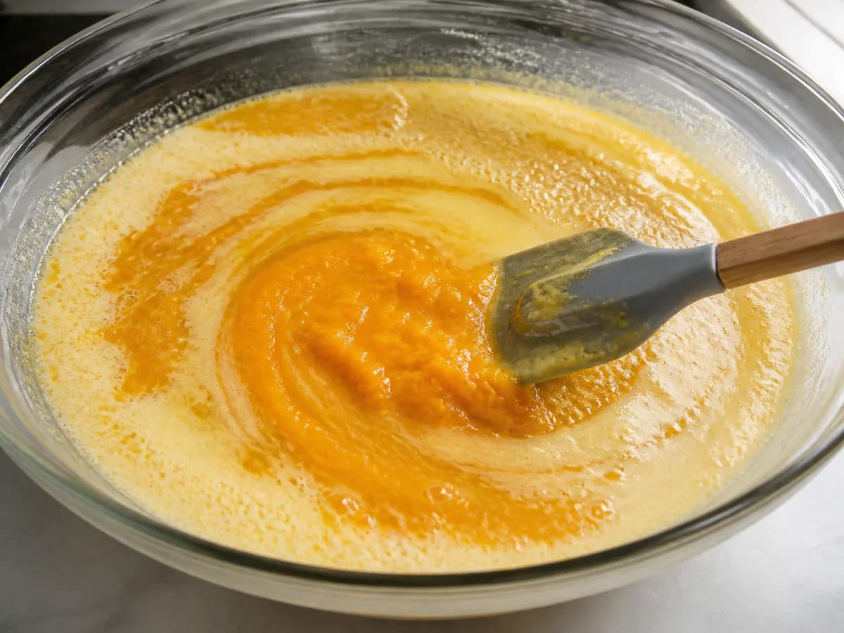 Preparação de Bolo de Laranja da Terra durante a confeção