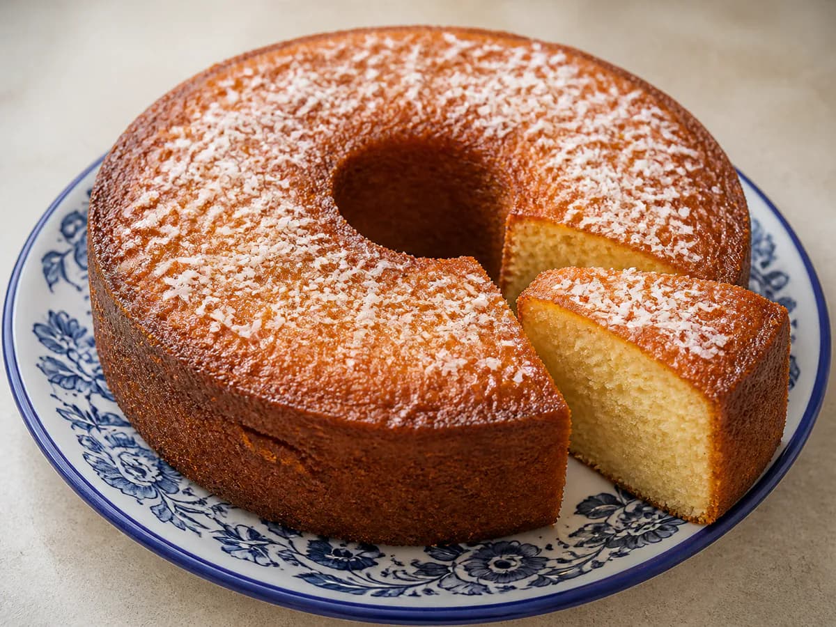 Bolo de Leite de Coco Cremoso
