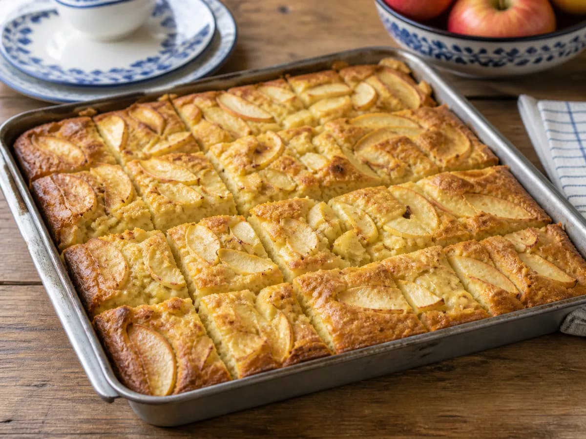Bolo de Maçã no Tabuleiro (Rende Muito)