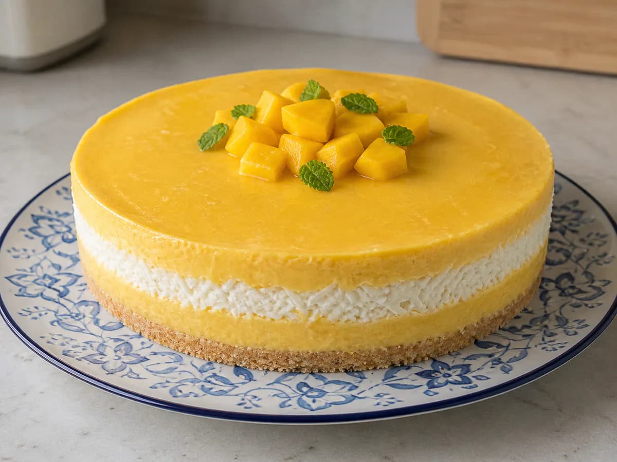 Bolo de Manga e Coco Sem Assar