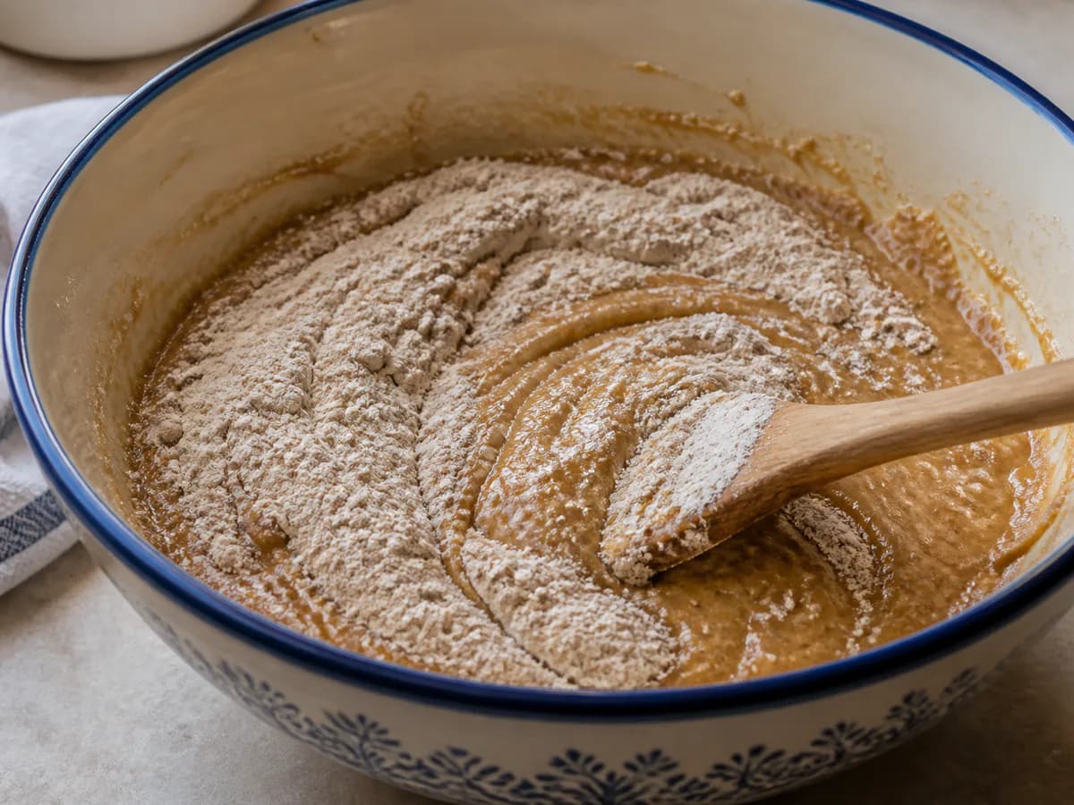 Preparação de Bolo de Mel da Serra da Estrela durante a confeção