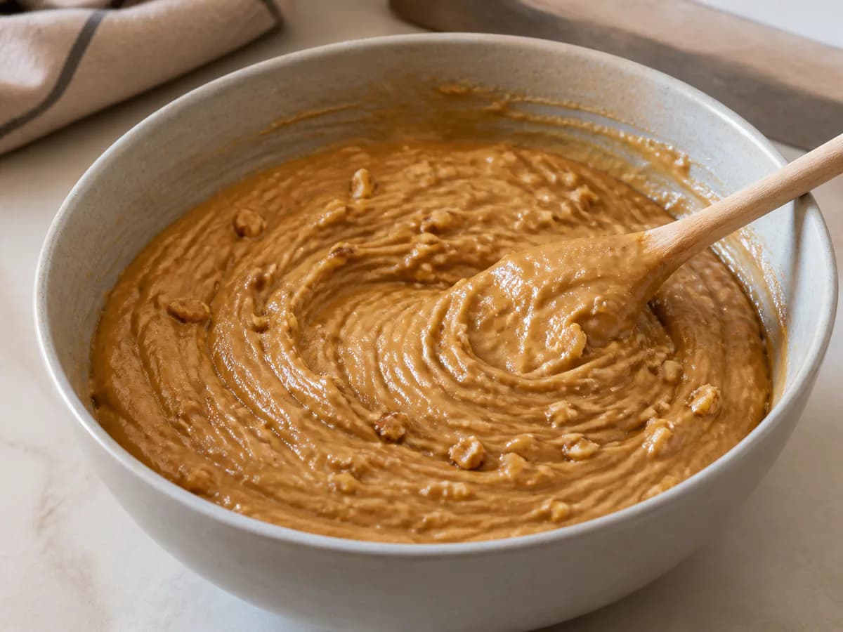 Preparação de Bolo de Mel, Canela e Vinho do Porto (Sem Balança) durante a confeção