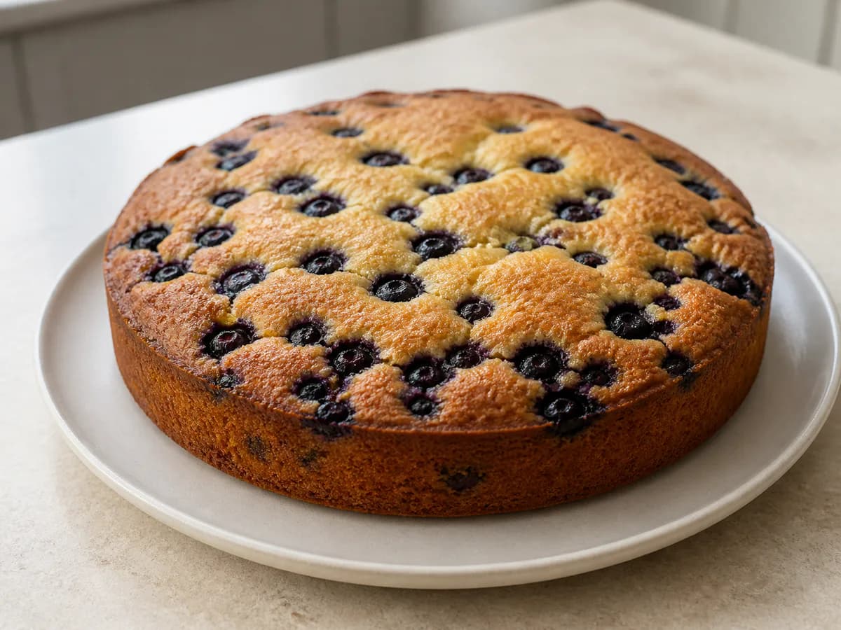 Bolo de Mirtilos Fofo e Aromático