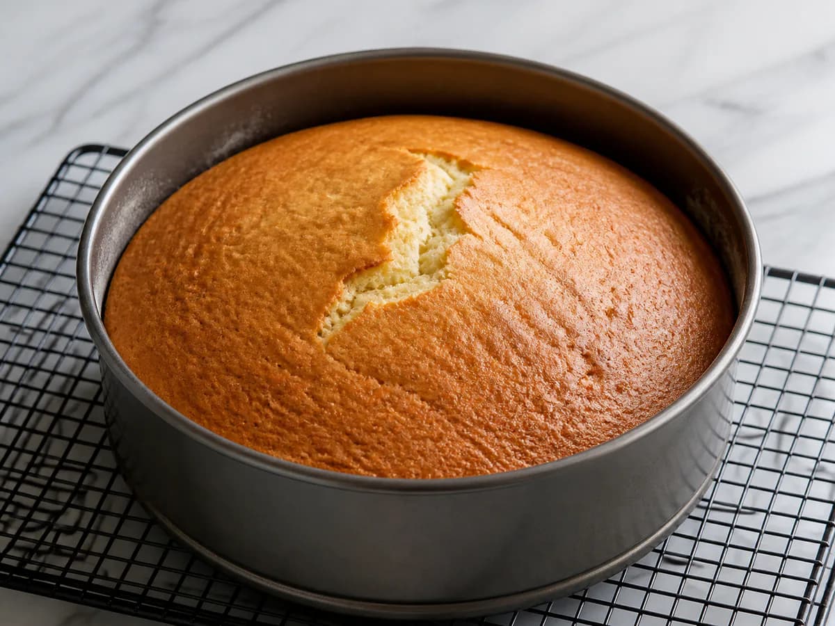 Preparação de Bolo de Morangos e Chantilly com Sementes de Papoila durante a confeção