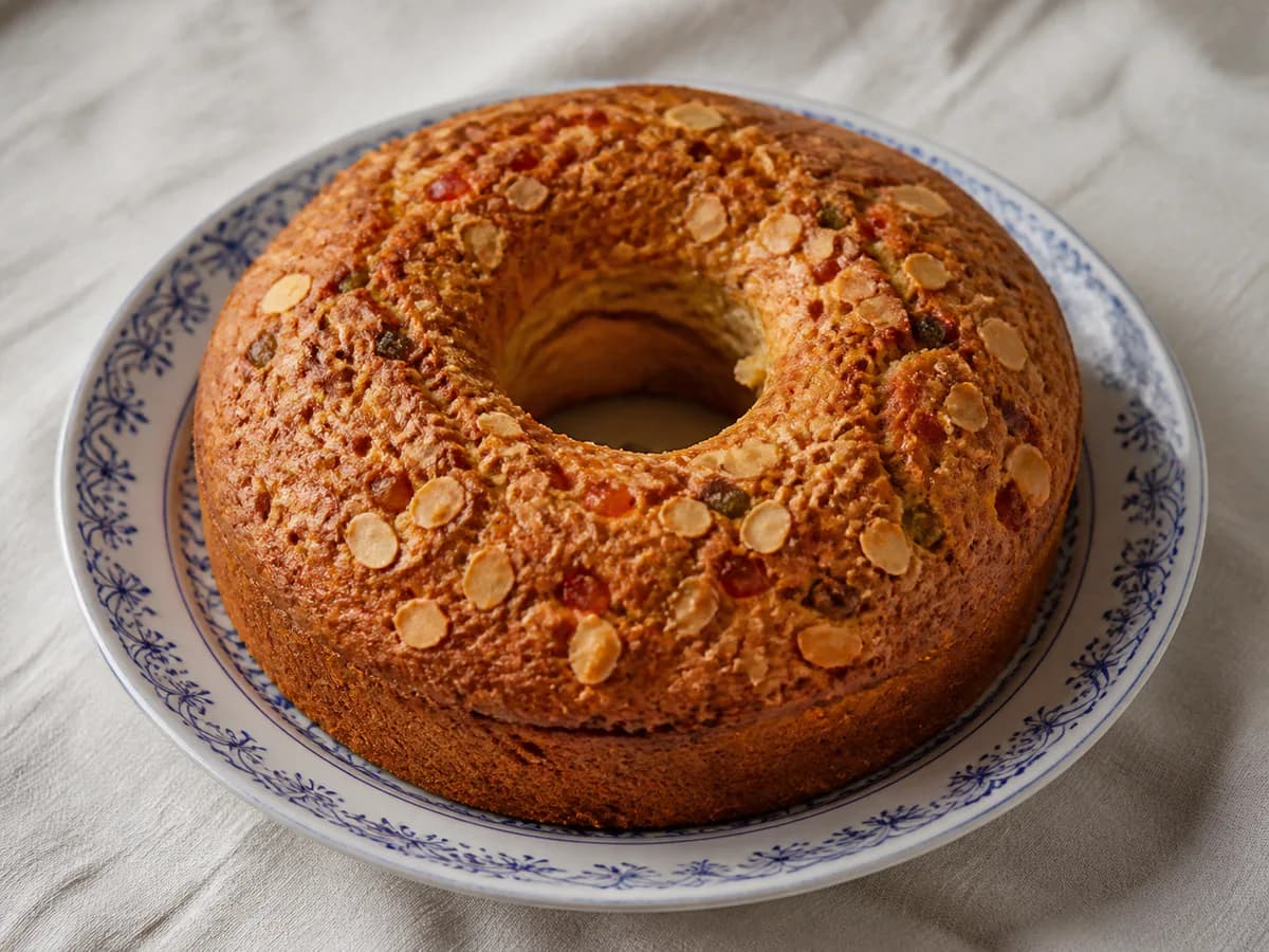 Bolo de Natal com Erva Doce, Frutos Secos e Fruta Cristalizada