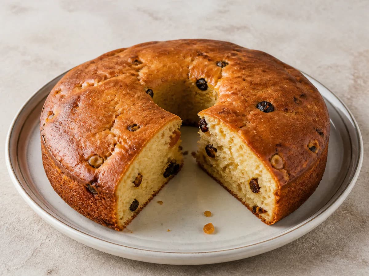 Bolo de Natal de Iogurte e Frutas Secas
