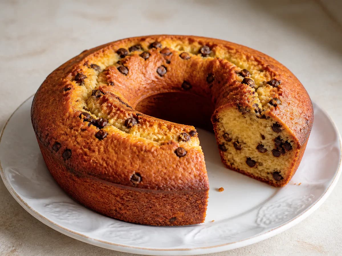Bolo de Natas com Pepitas de Chocolate