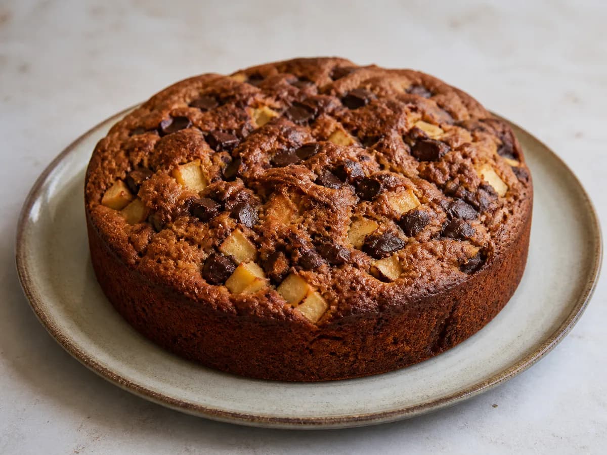Bolo de Pera, Maçã e Chocolate