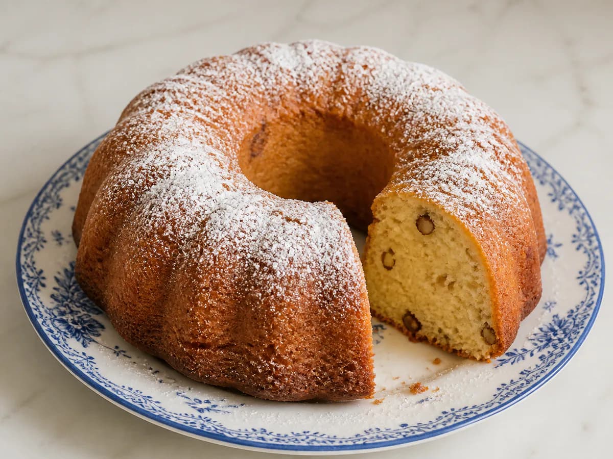 Bolo de Requeijão com Amêndoa, Noz e Gila