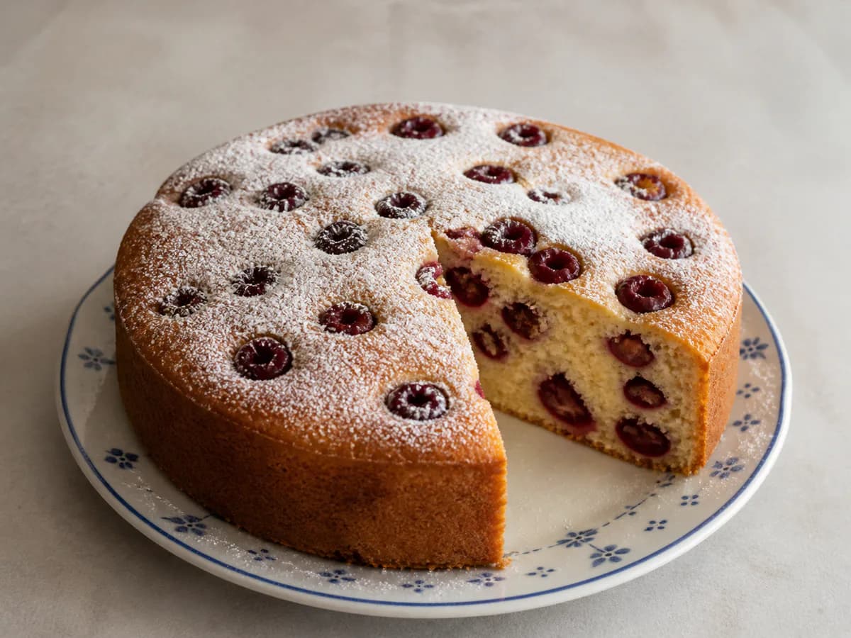 Bolo Elegante com Cerejas