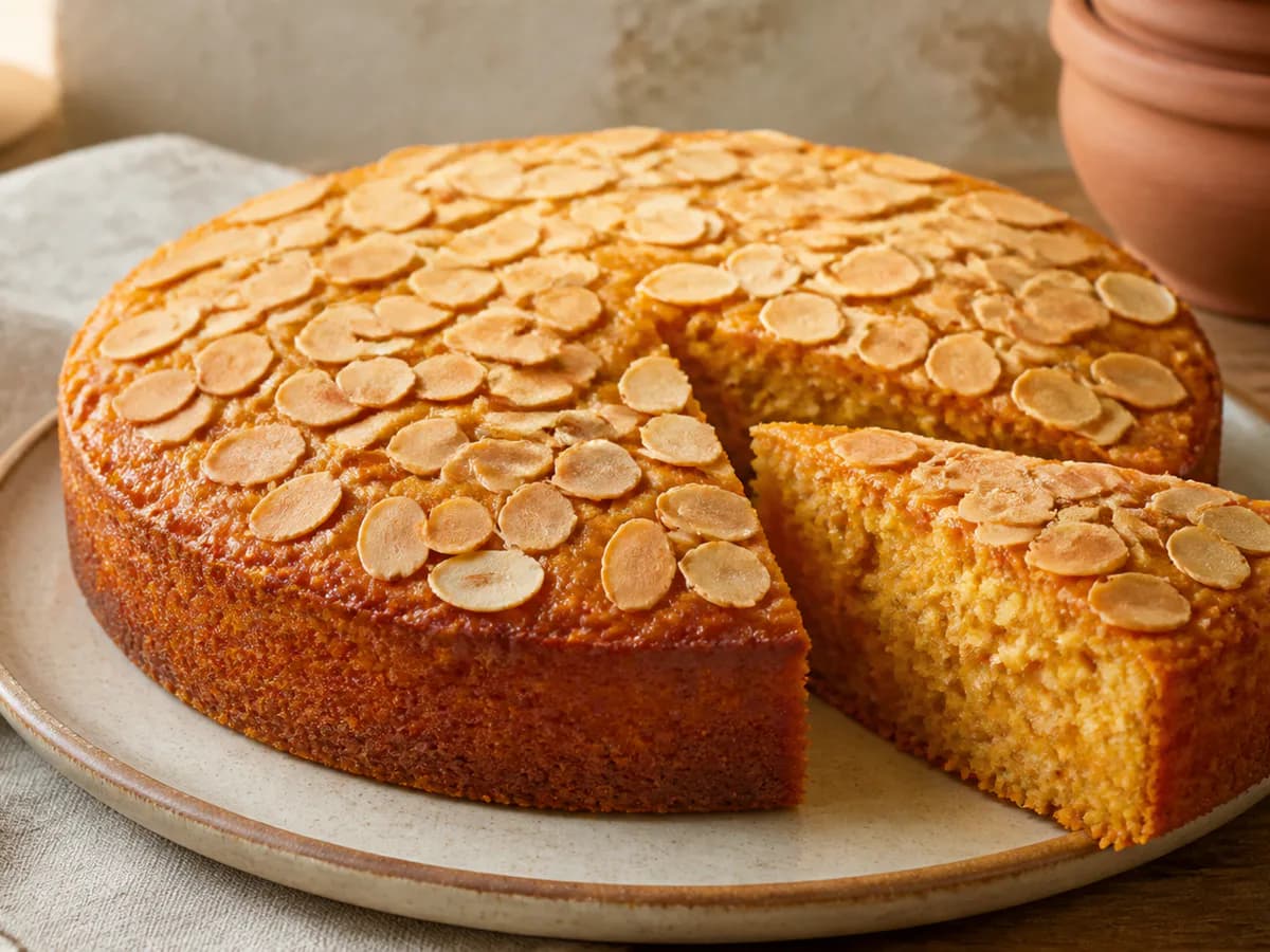 Bolo Húmido de Cenoura e Amêndoa