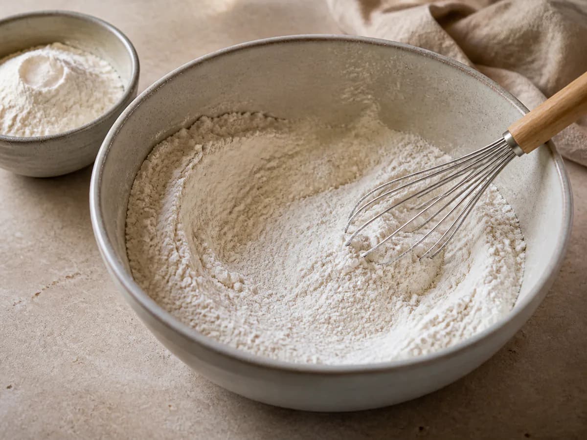 Preparação de Bolo Leite Quente durante a confeção