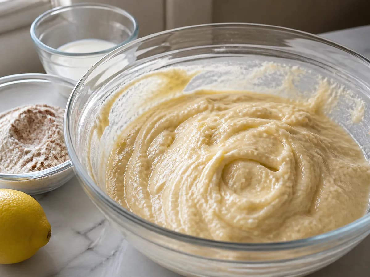 Preparação de Bolo Pão de Deus durante a confeção