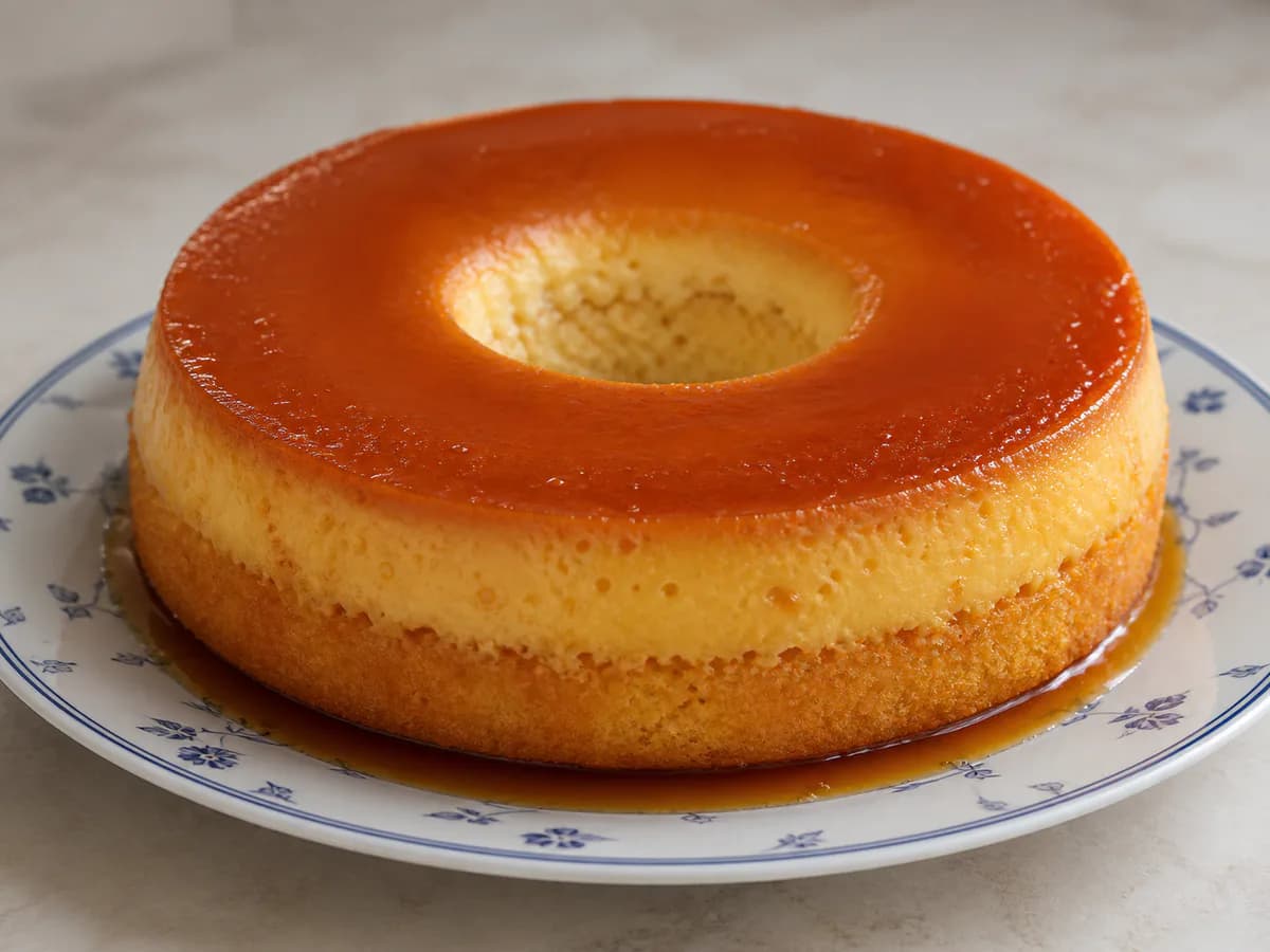 Bolo Pudim com Agradável Sabor a Laranja