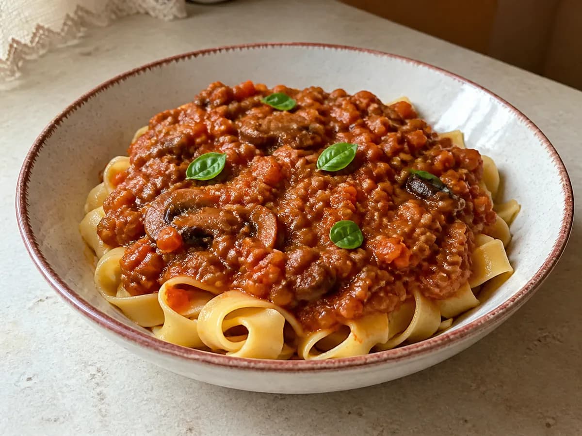 Bolonhesa Vegetariana à Portuguesa