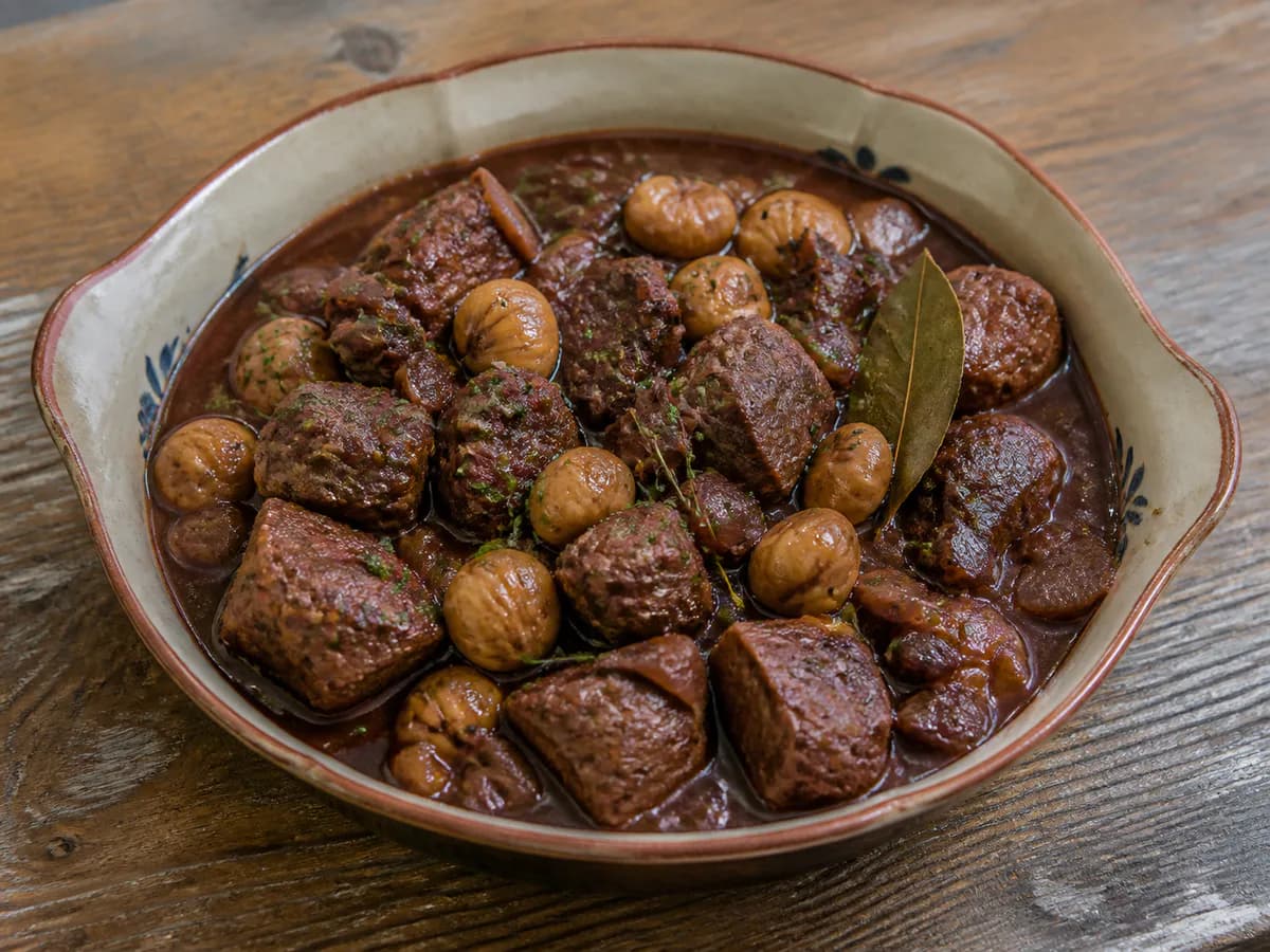 Borrego Guisado Com Castanhas