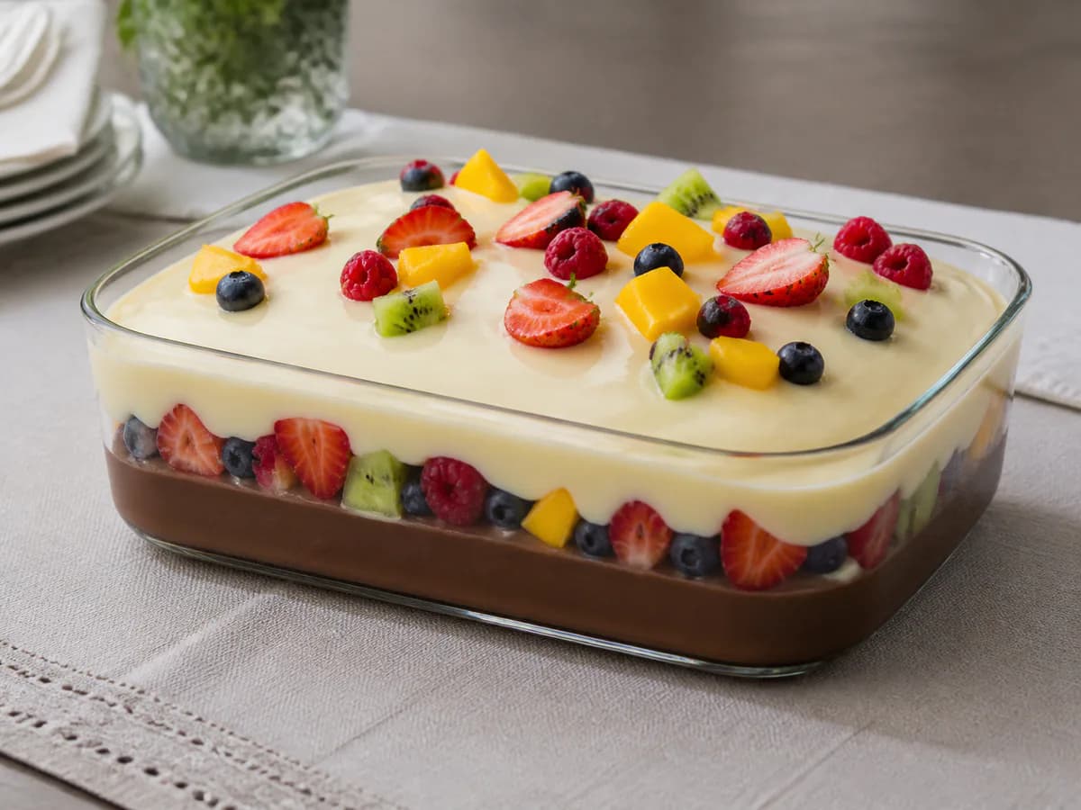 Branco e Negro com Misto de Frutas