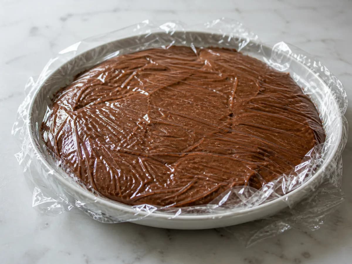 Preparação de Brigadeiros de Batata Doce Cremosos durante a confeção