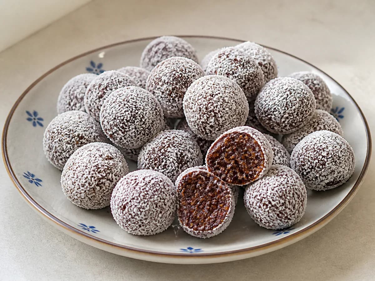Brigadeiros Saudáveis Deliciosos de Tâmara e Coco