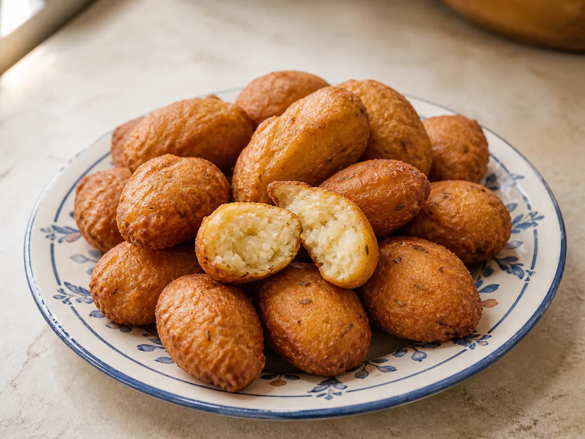 Broinhas Fritas de Batata e Erva-Doce