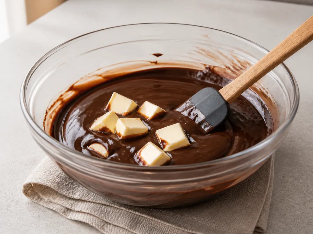 Preparação de Calda de Chocolate Perfeita para Bolos durante a confeção
