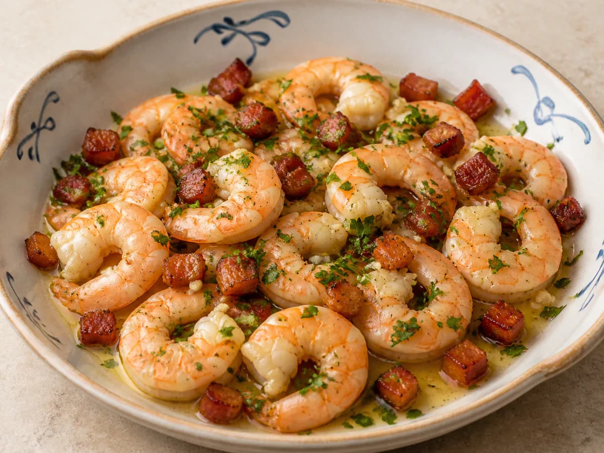 Camarões com Bacon: Uma Entrada Deliciosa