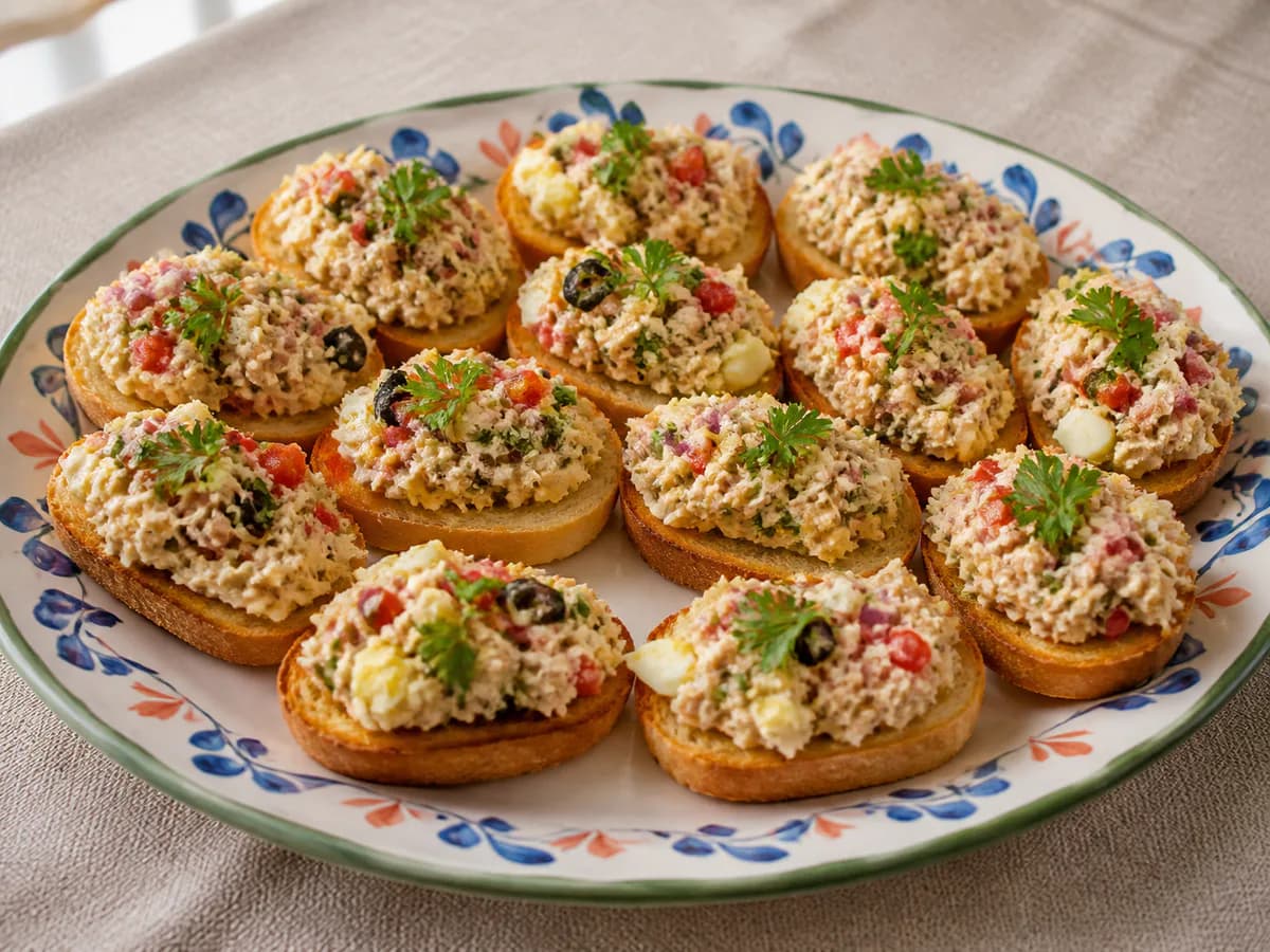 Canapés de Atum à Portuguesa
