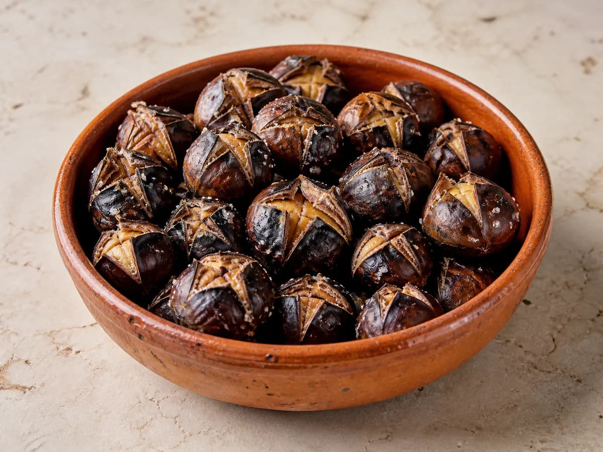 Castanhas Assadas Com Sal (No Fogão Sem Fumo)