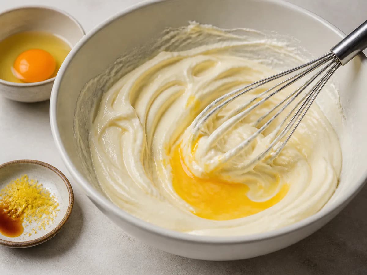 Preparação de Cheesecake de Oreos com Toque Português durante a confeção