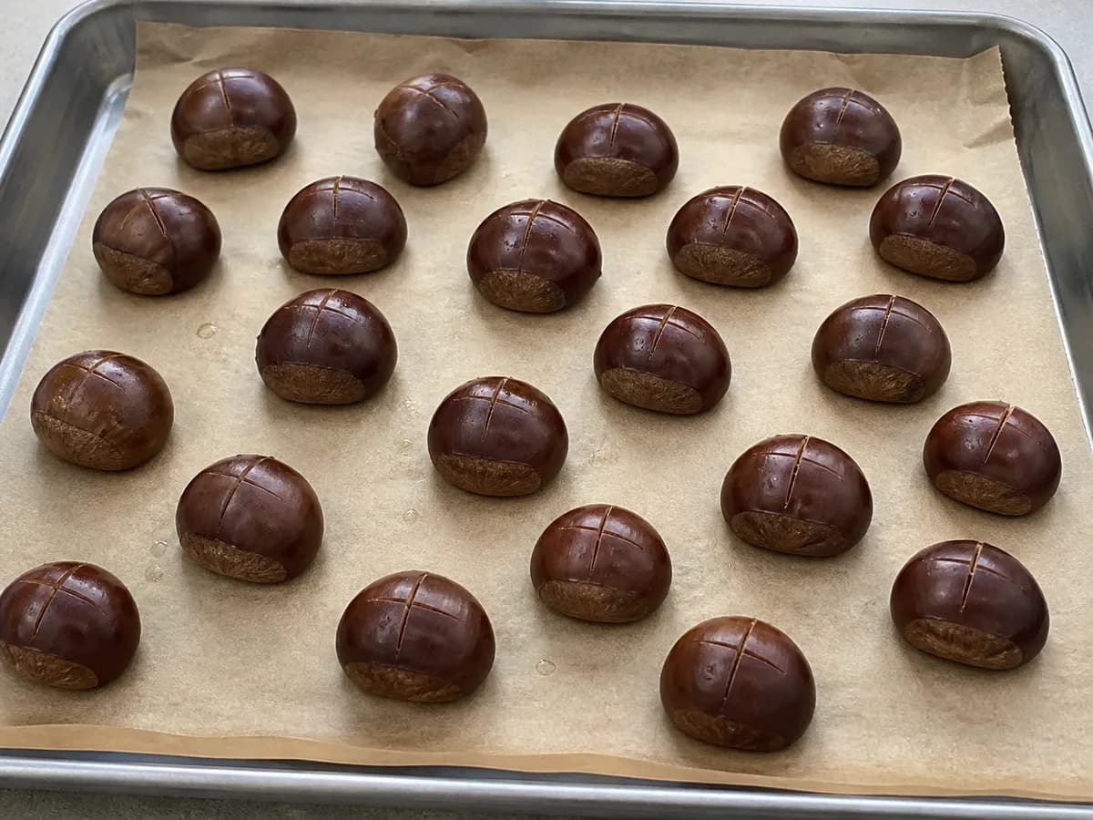 Preparação de Como Preparar e Congelar Castanhas Frescas durante a confeção