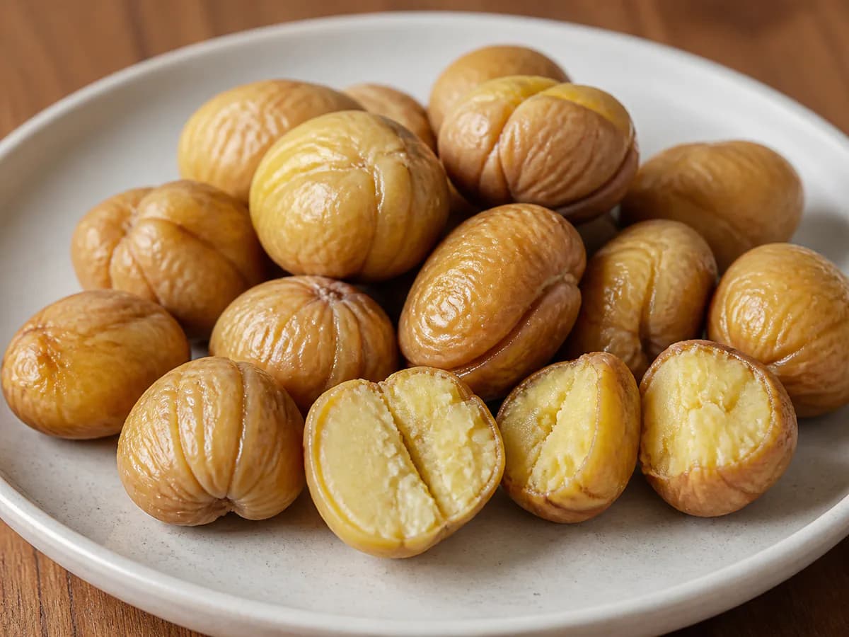 Pormenor de uma porção de Como Descascar Castanhas de Maneira Rápida e Fácil
