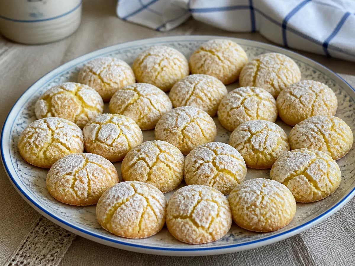 Cookies Crinkle de Limão Fofinhos